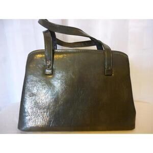 Vintage Gray Framed Kelly Style Handbag